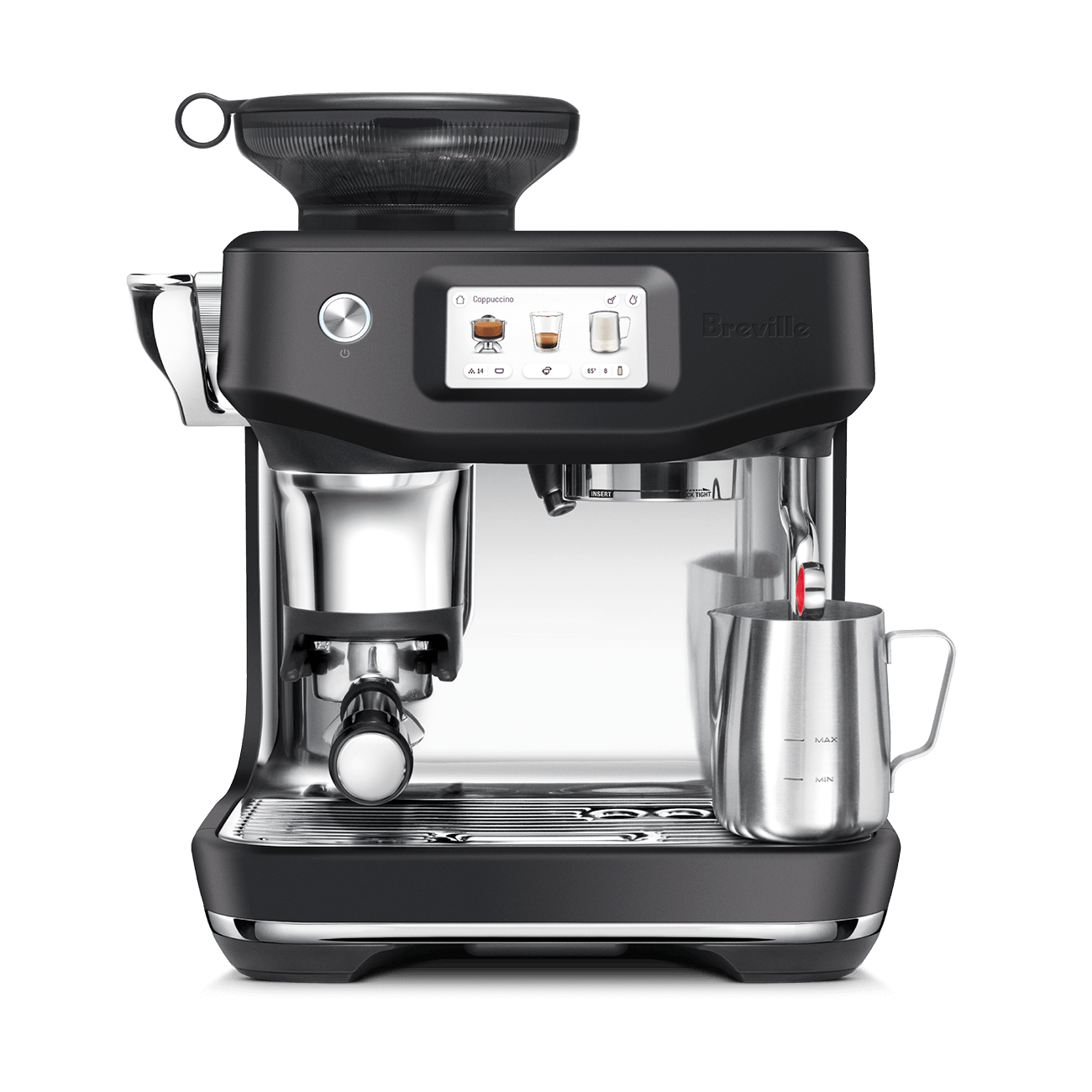 Breville Barista Touch Impress Manual Coffee Machine with Cold Brew - Black Truffle BES881BTR2