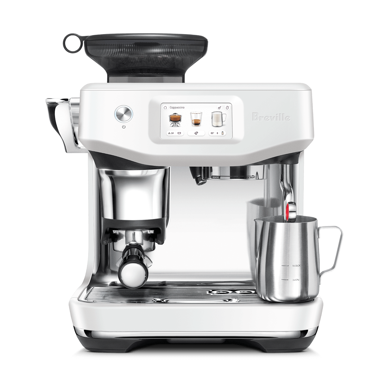 Breville Barista Touch Impress Manual Coffee Machine with Cold Brew - Sea Salt BES881SST2