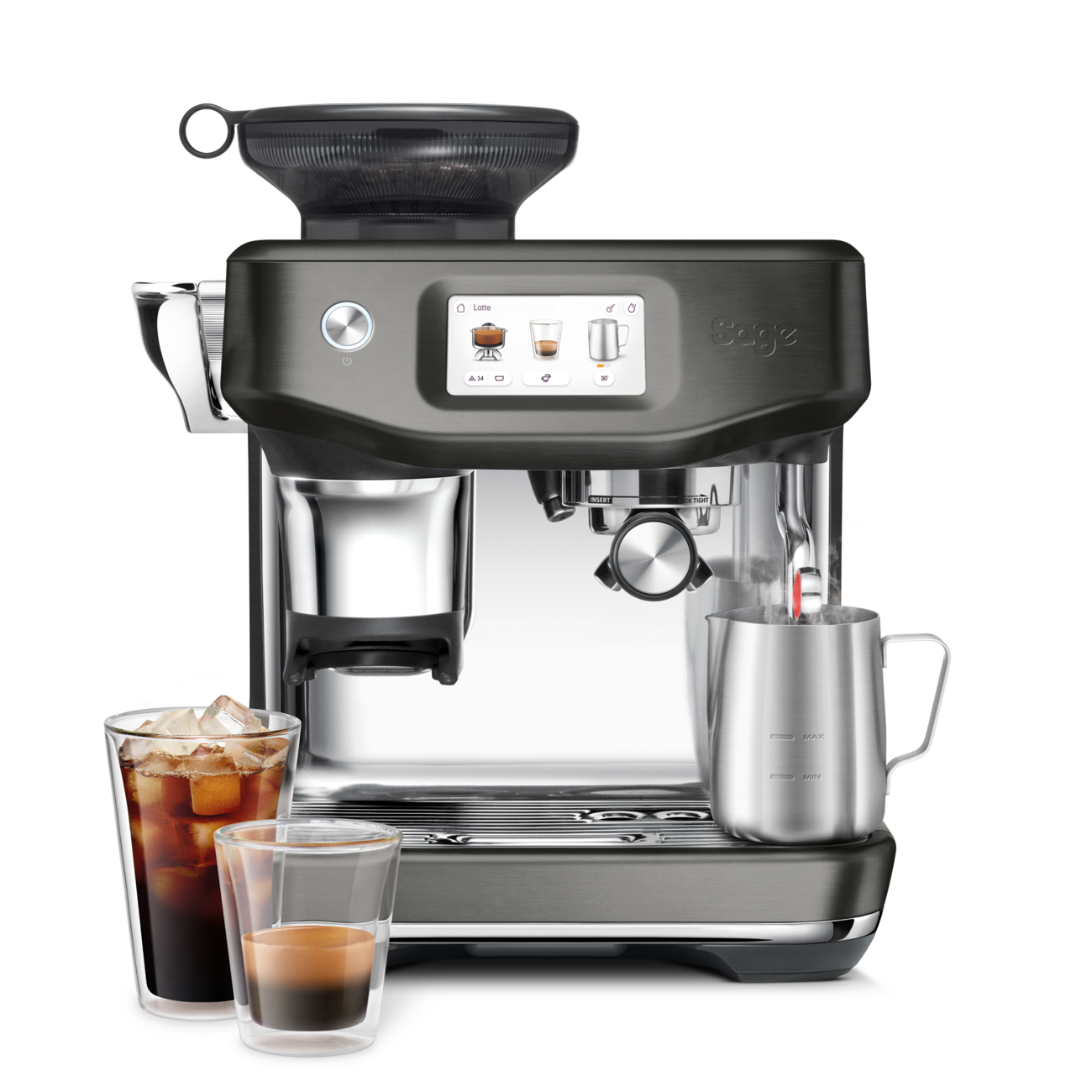 Sage Black Stainless Steel The Barista Touch™ Impress – With Cold Extraction