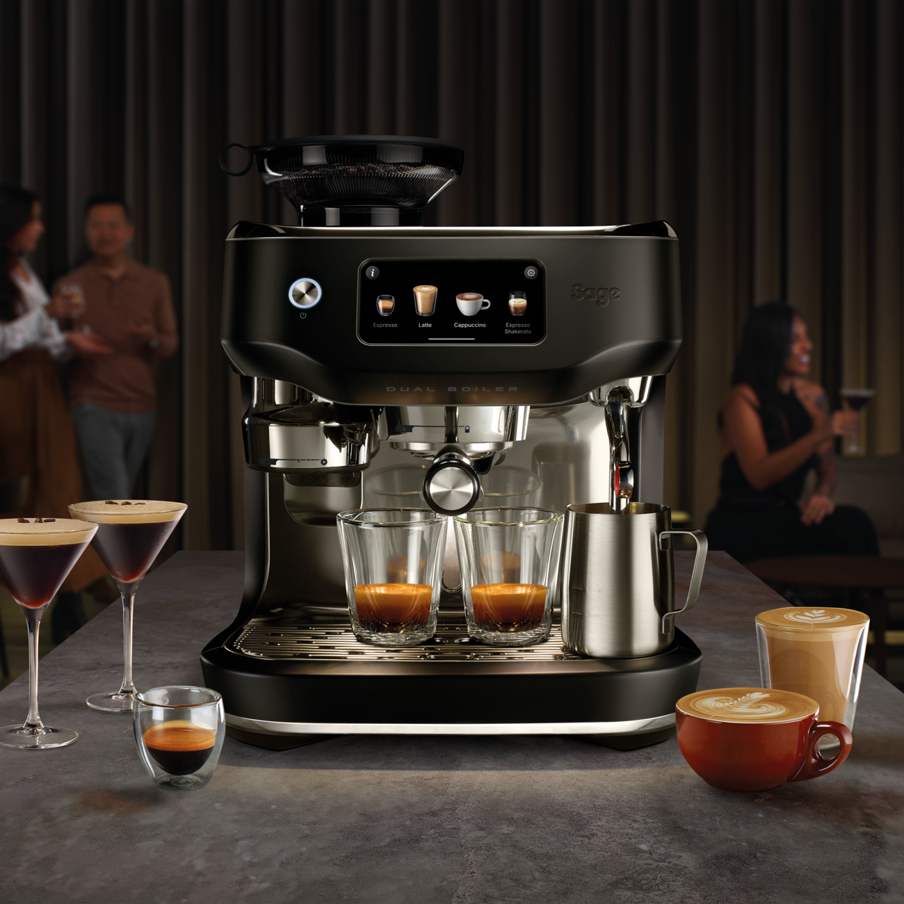 the Oracle™ Dual Boiler in Black Truffle
