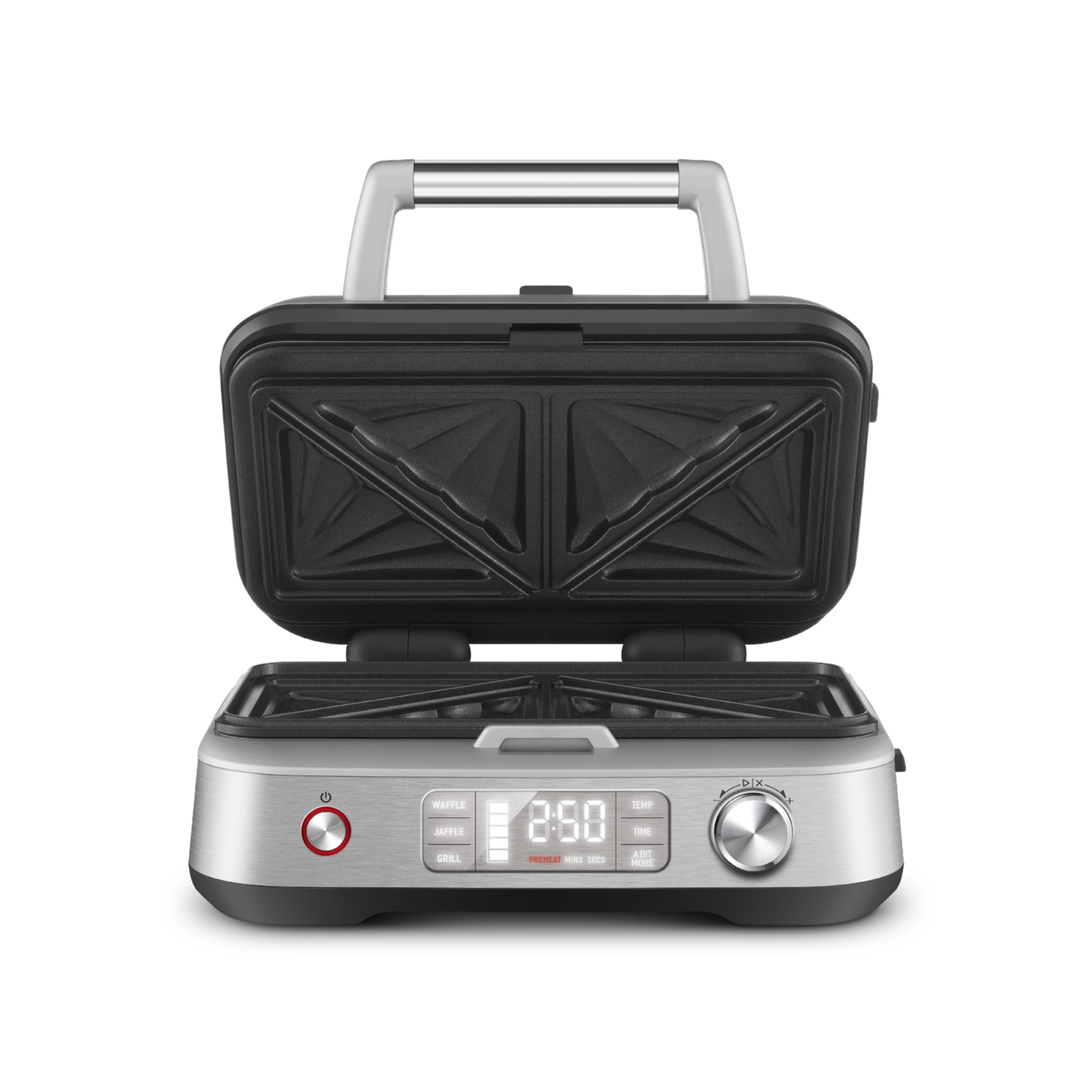 Front view of the Switch & Press™ 3-in-1 with lid open