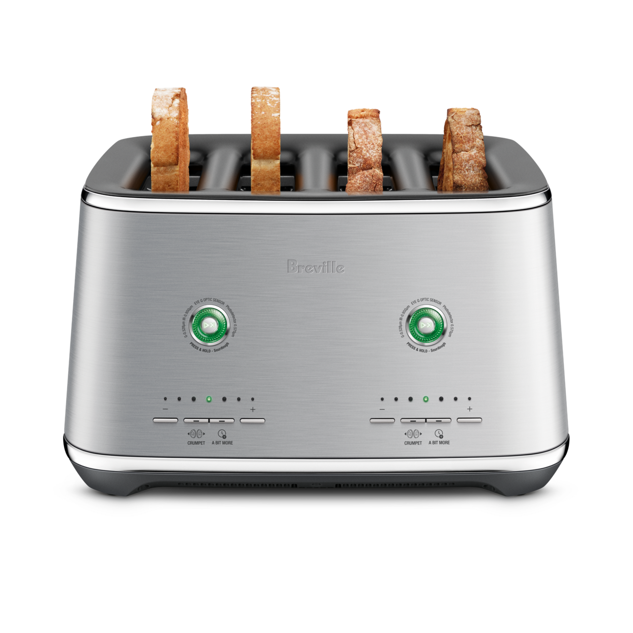 Toast in the slots of the Eye Q™ Auto 4 Slice