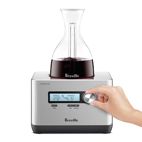Person operating the Sommelier decanter.